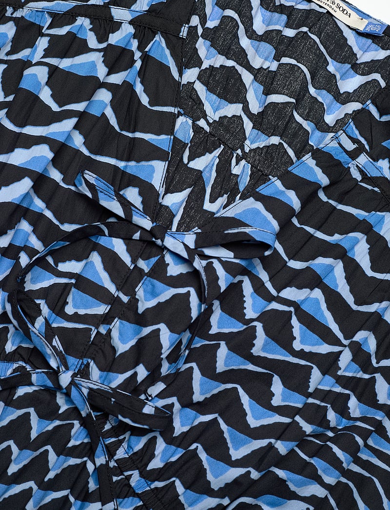 Scotch & Soda - Tiered poplin midi dress - suvekleidid - house of mirrors blue - 2