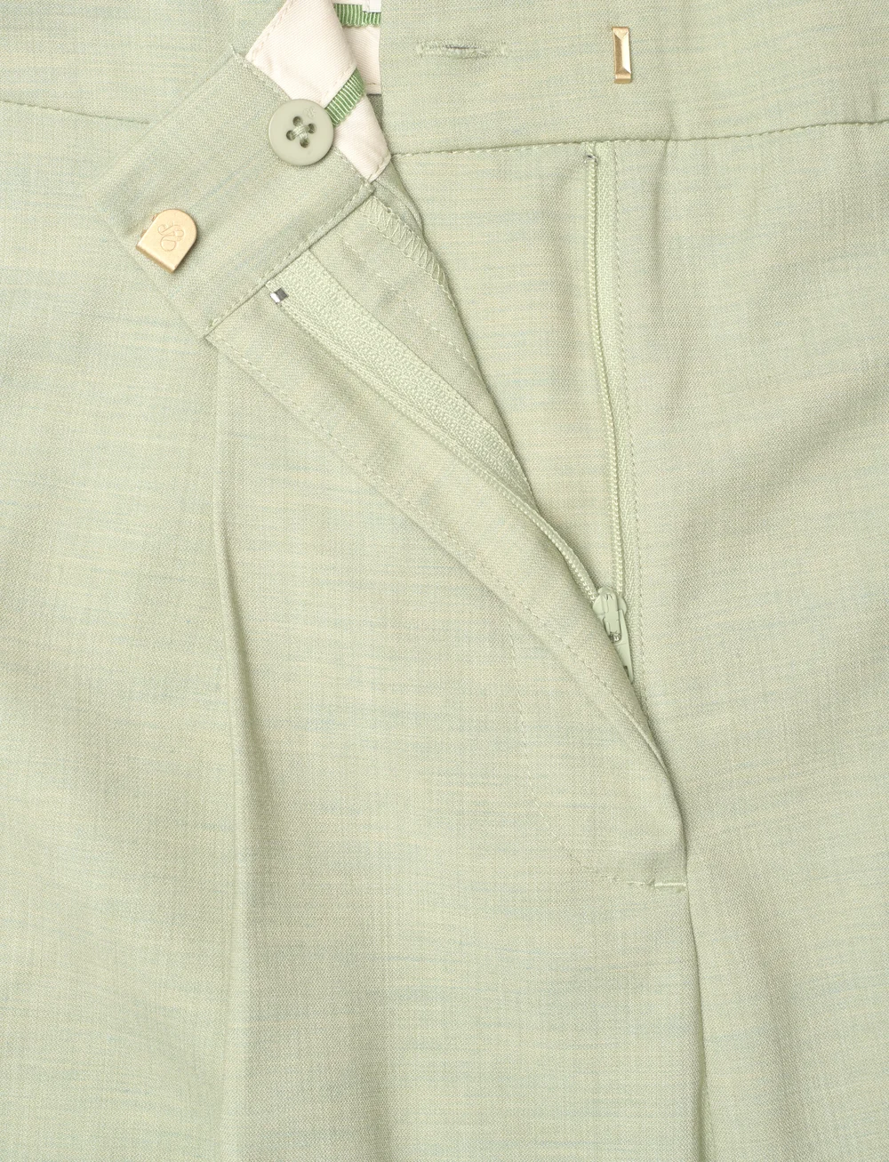 Scotch & Soda - Rose high-rise wide-leg pants - tailored trousers - pistachio - 3