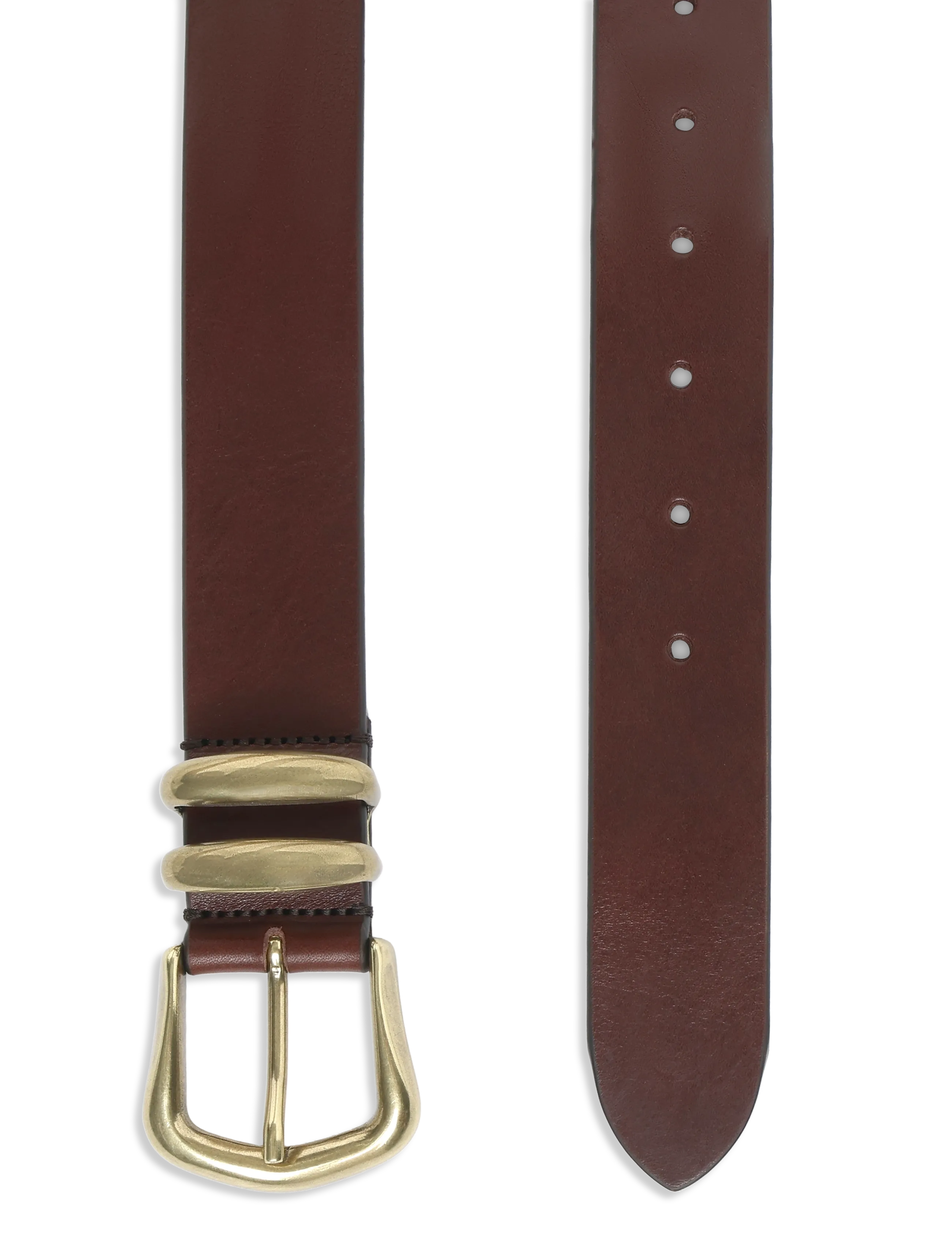 Saddler - Serena - läderskärp - dk.brown/gold - 1
