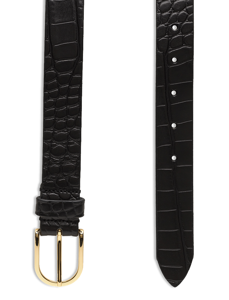 Saddler - Safira - læderbælter - black croco - 1