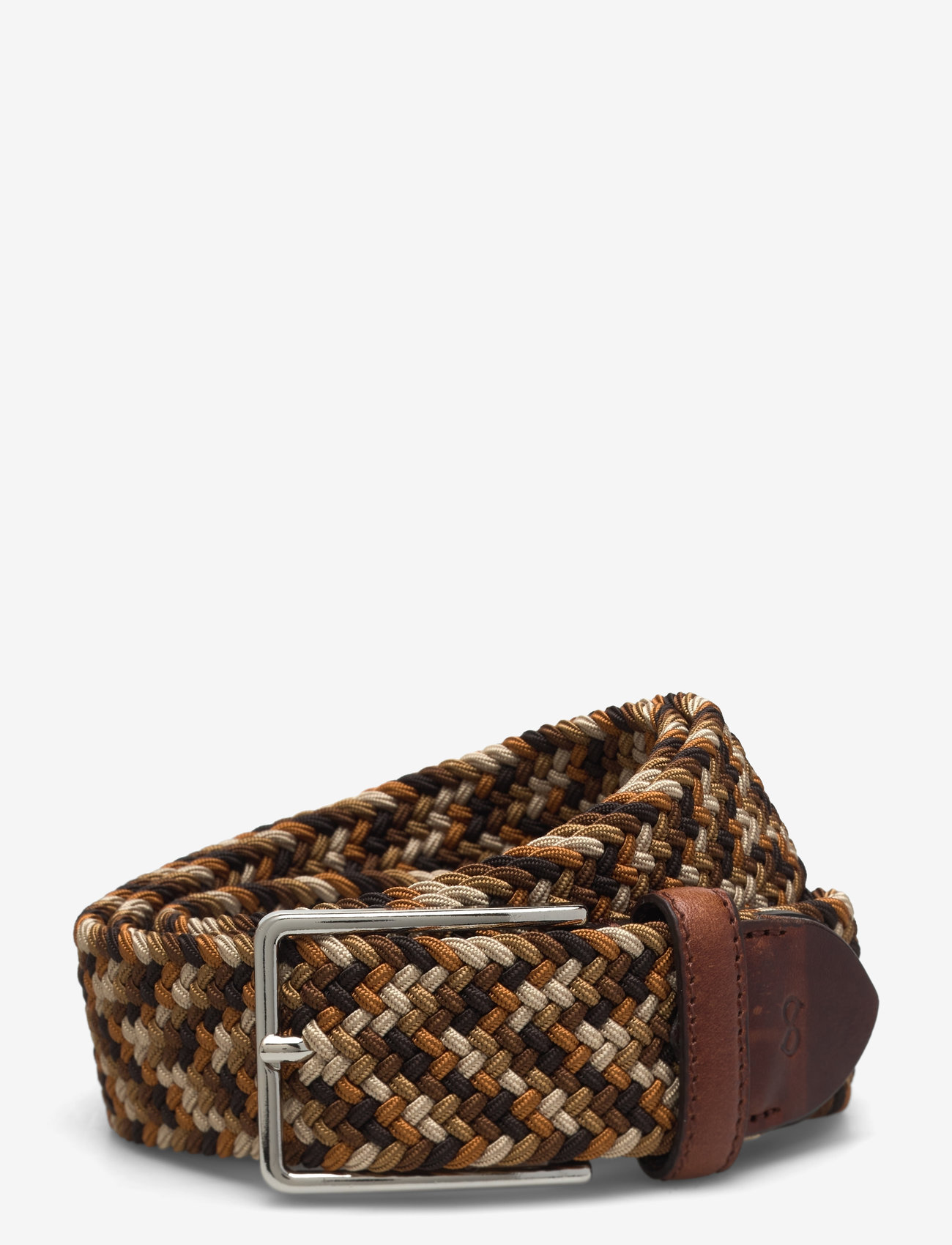 Saddler - Mars - braided belts - beige-mustard-brown-dk brown-r - 0