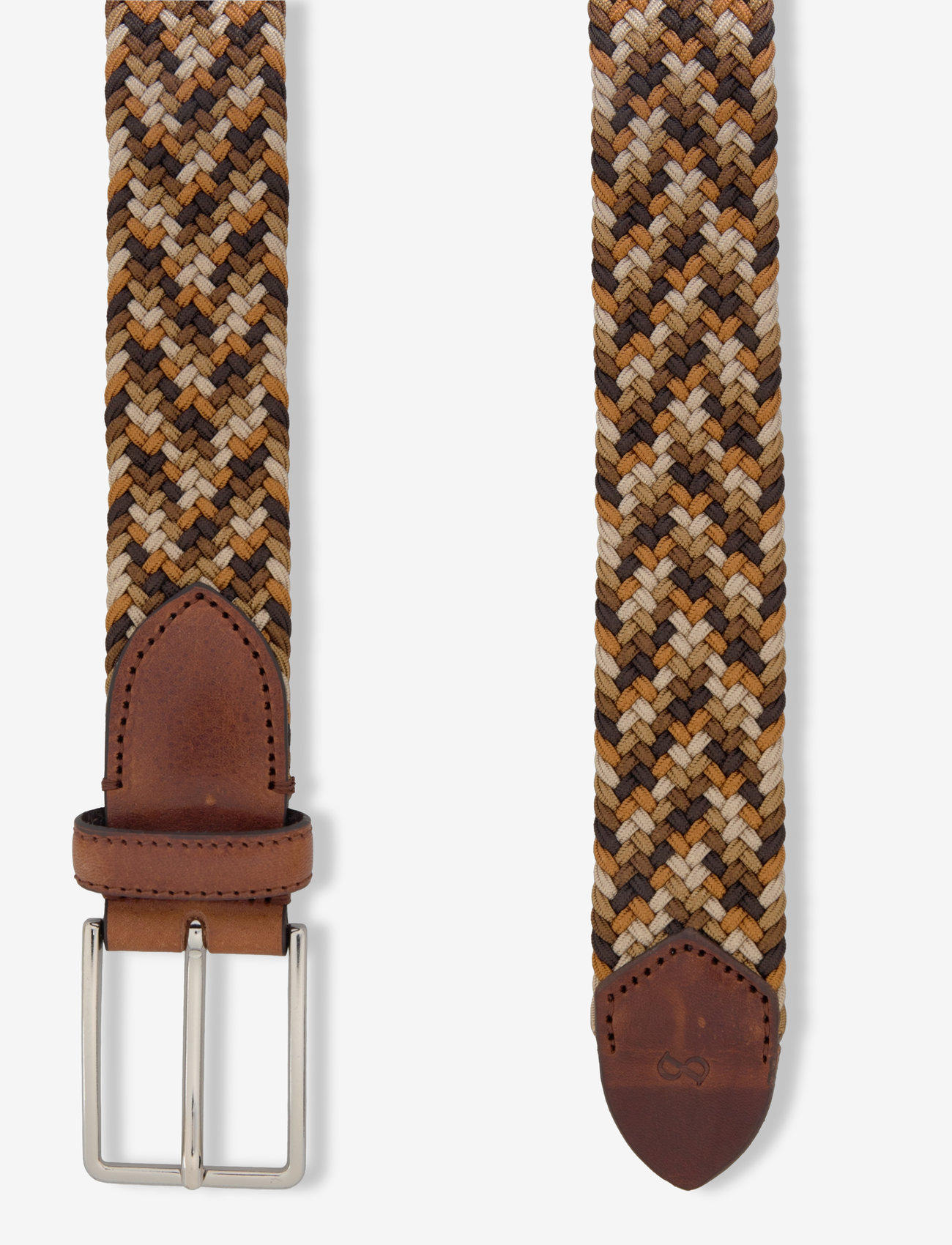 Saddler - Mars - braided belts - beige-mustard-brown-dk brown-r - 1