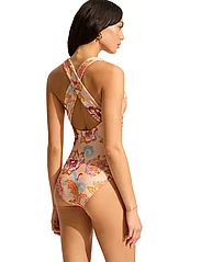 Seafolly - Spring Festival Cross Back One Piece - swimsuits - nectar - 4