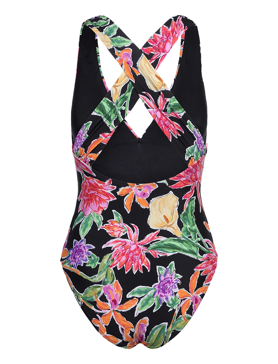 Seafolly - Cross Back One Piece - baddräkter - black - 2