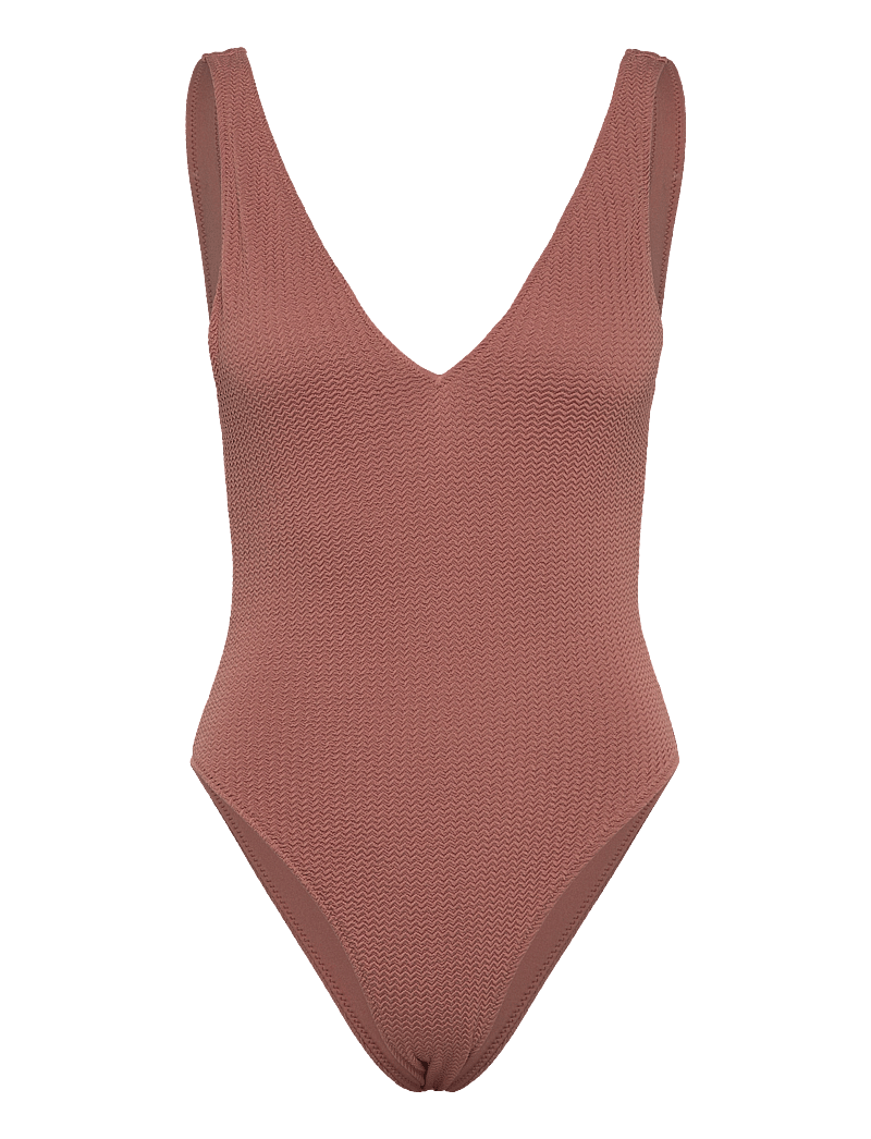 Seafolly - SeaDive Deep V Neck One Piece - badedragter - bronze - 1