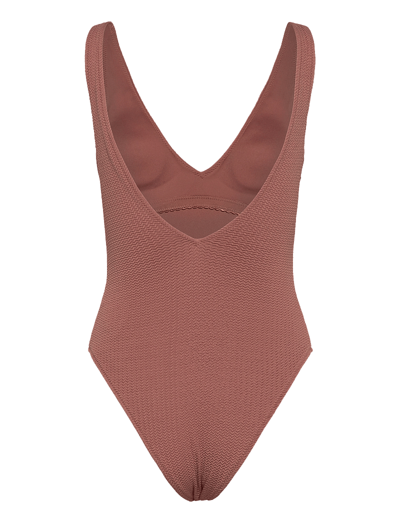 Seafolly - SeaDive Deep V Neck One Piece - badedragter - bronze - 2