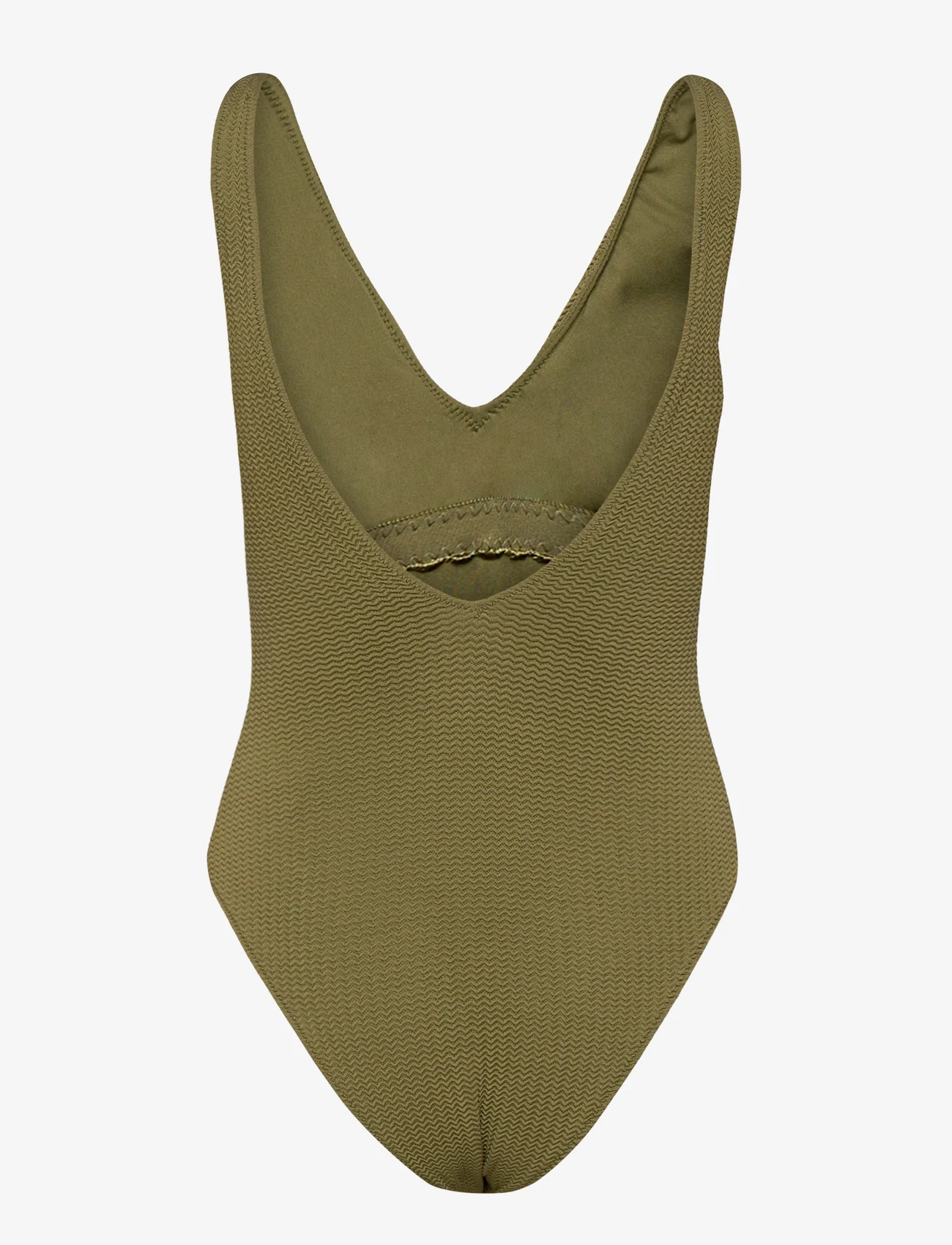 Seafolly - SeaDive Deep V Neck One Piece - badedragter - khaki - 1