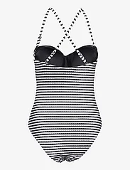 Seafolly - Sorrento Stripe Bustier Bra One piece - swimsuits - black - 3