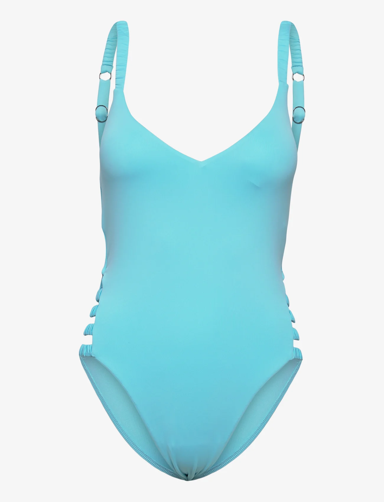 Seafolly - S.Collective Gathered Strap One Piece - badeanzüge - aquamarine - 0