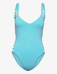 Seafolly - S.Collective Gathered Strap One Piece - swimsuits - aquamarine - 0