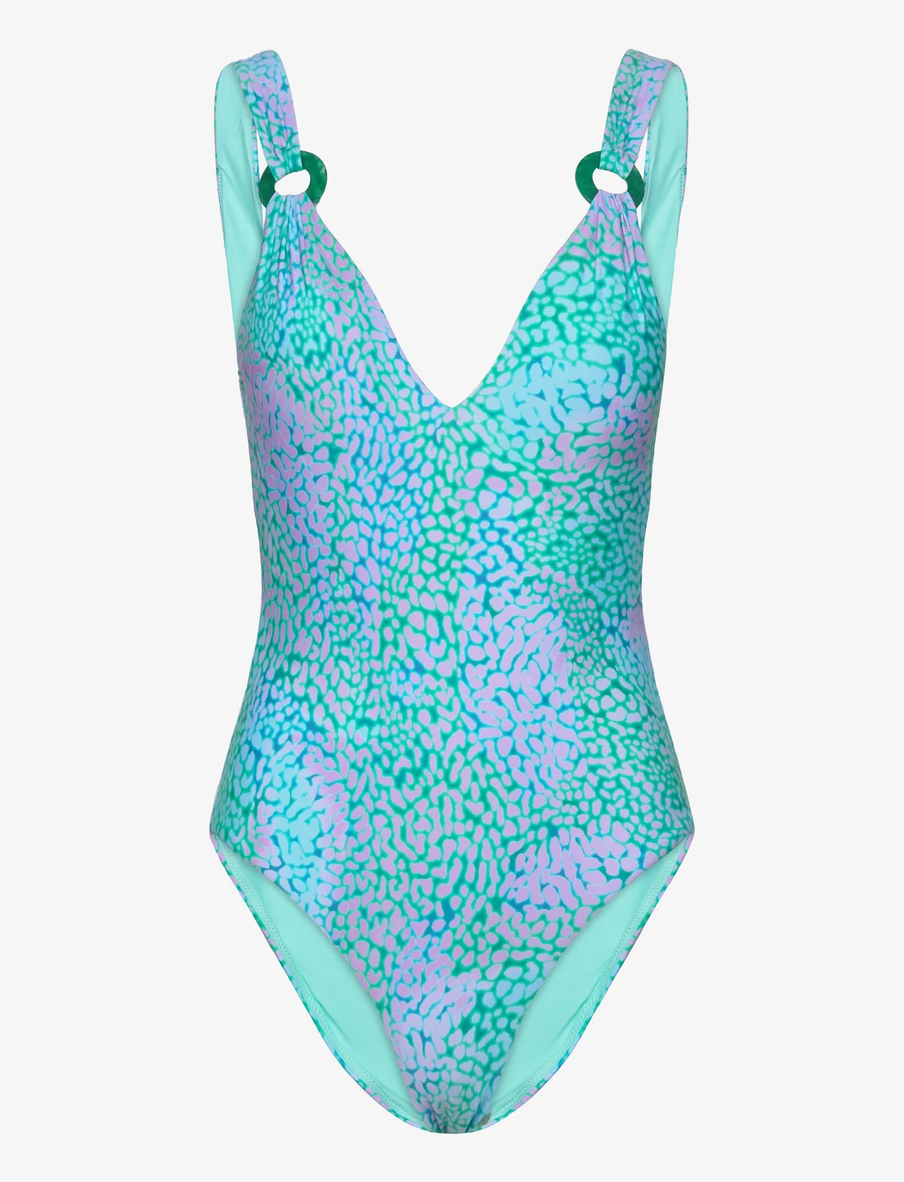 Seafolly - SeaSkin V Neck One Piece - swimsuits - vivid green - 0