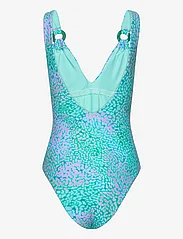 Seafolly - SeaSkin V Neck One Piece - swimsuits - vivid green - 1