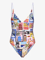 Seafolly - OnVacation V Neck One Piece - moterims - azure - 0