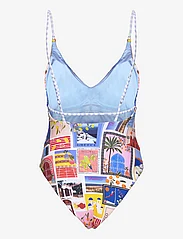 Seafolly - OnVacation V Neck One Piece - baddräkter - azure - 1