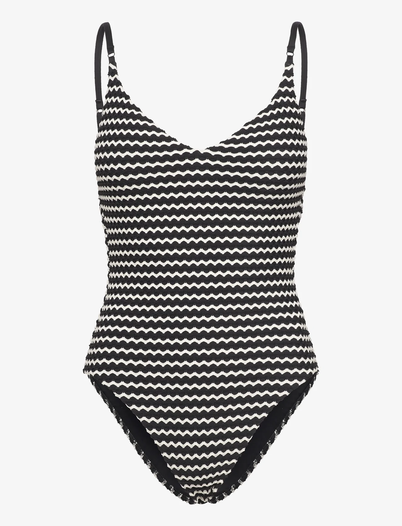 Seafolly - Mesh Effect V Neck One Piece - badedragter - black - 0