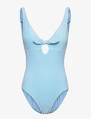 Seafolly - Havana Deep V One Piece - swimsuits - powder blue - 0