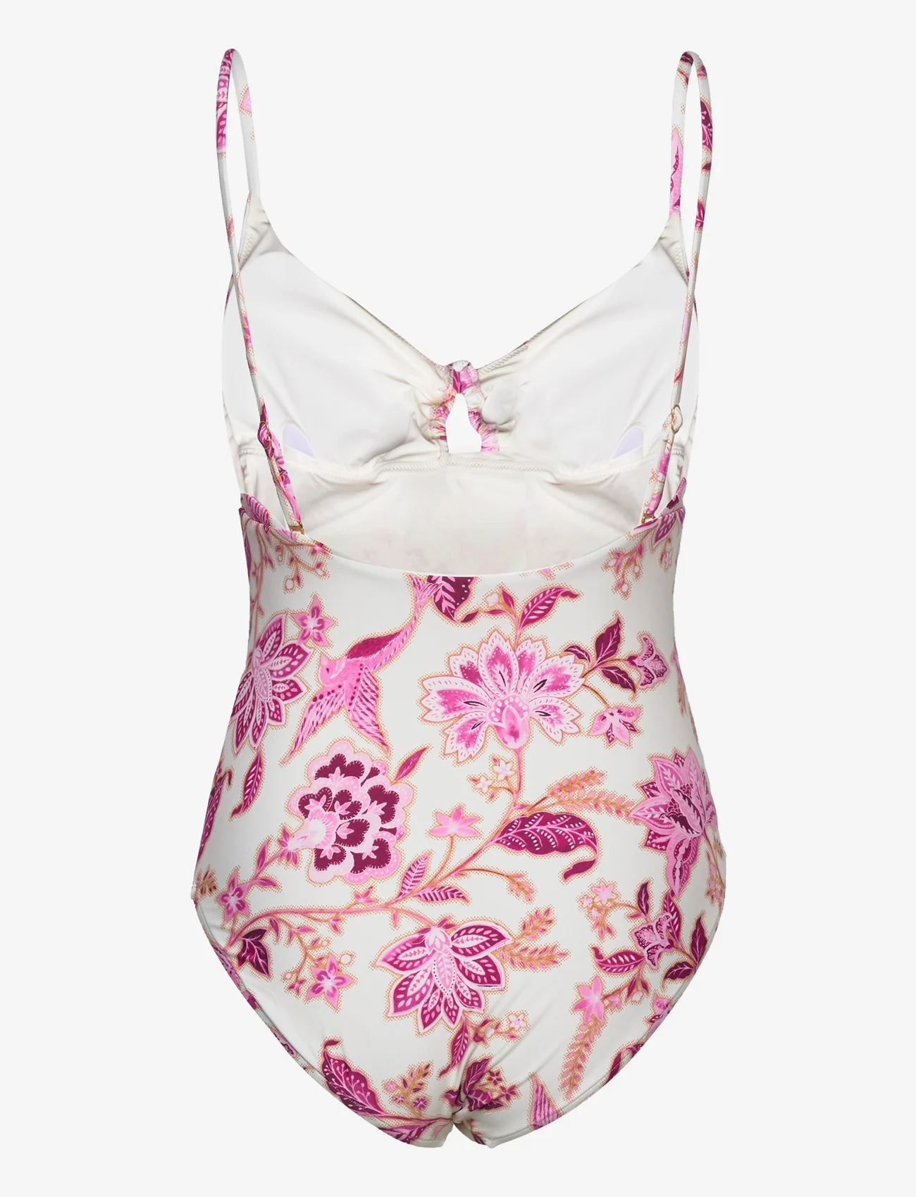 Seafolly - Silk Road Drawstring Keyhole One Piece - swimsuits - parfait pink - 1