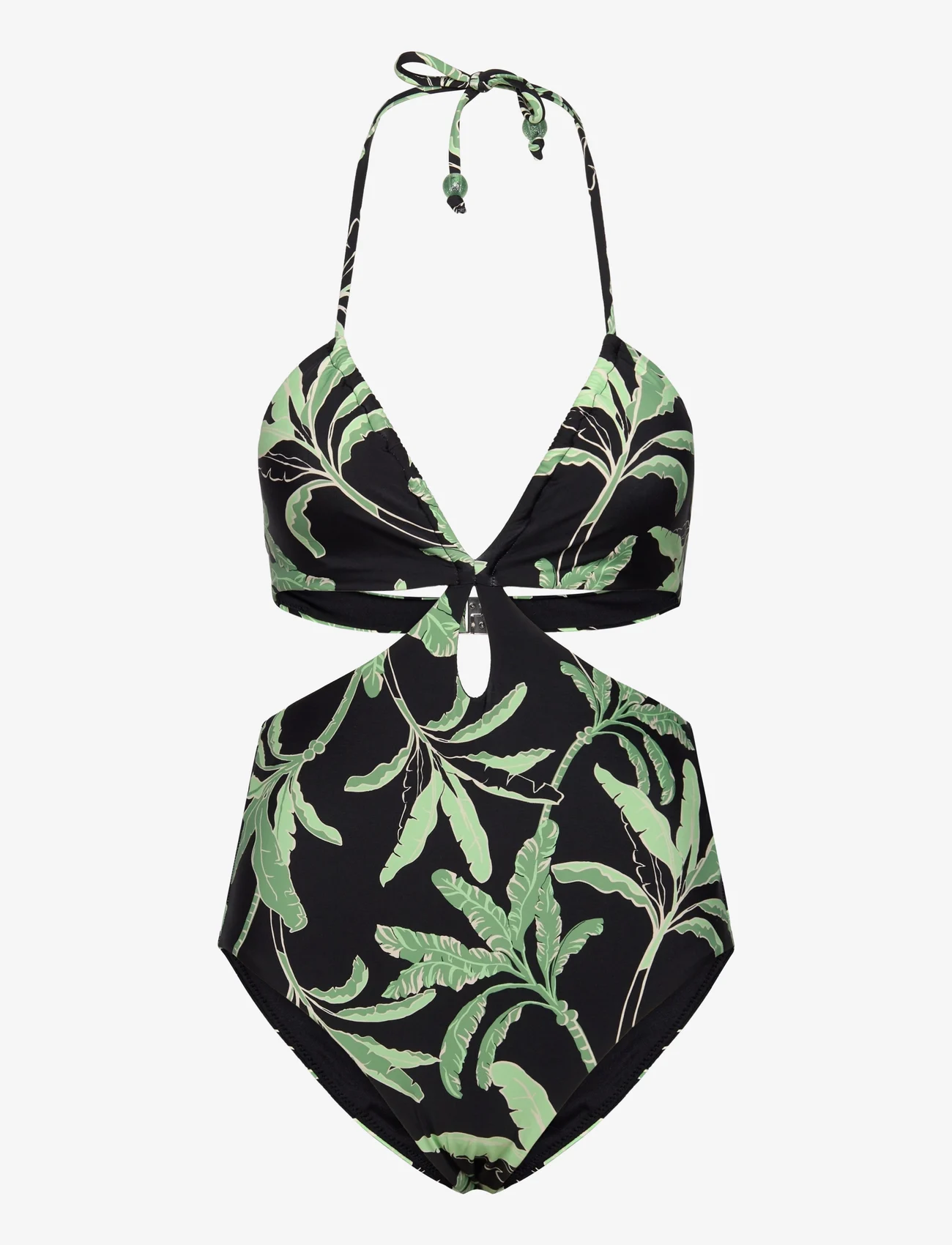 Seafolly - Palm Paradise Drawstring One Piece - badedragter - black - 0