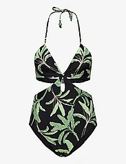 Seafolly - Palm Paradise Drawstring One Piece - badedragter - black - 0