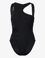 Second Wave Cut-Out One Piece - BLACK