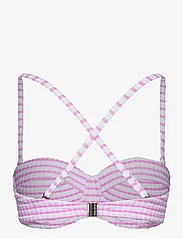 Seafolly - Sorrento Stripe Bustier Bra - bikinio liemenėlės su kaspinėliais - parfait pink - 2