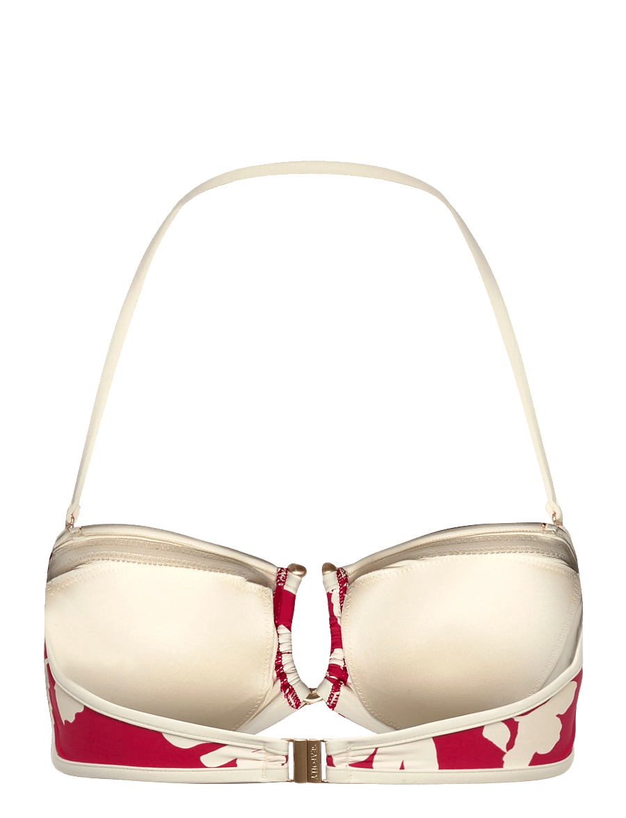 Seafolly - Ring Front Bandeau - bandeau-bikiinid - cosmo red - 2