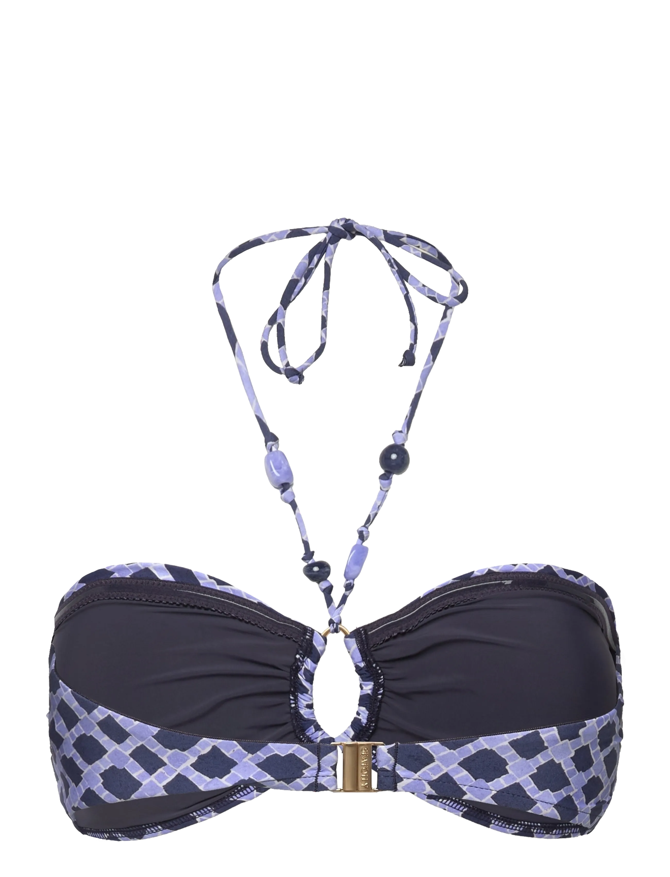 Seafolly - Ring Front Bandeau - paelast bikiinide ülaosad - blue indigo - 1