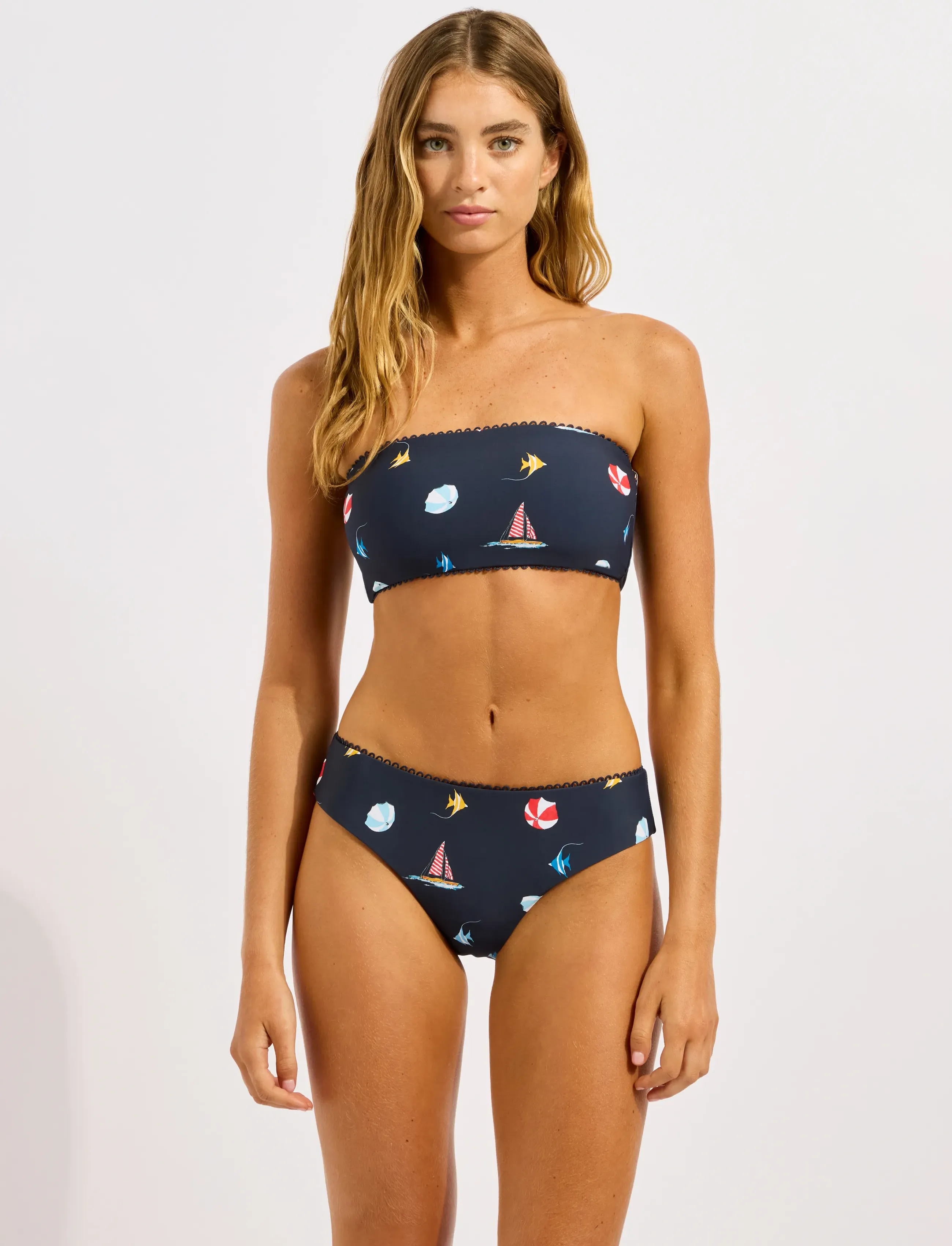 Seafolly Tube Top, 40, Navy, Bikinitoppe > Bandeau-Bikinitoppe, Dame