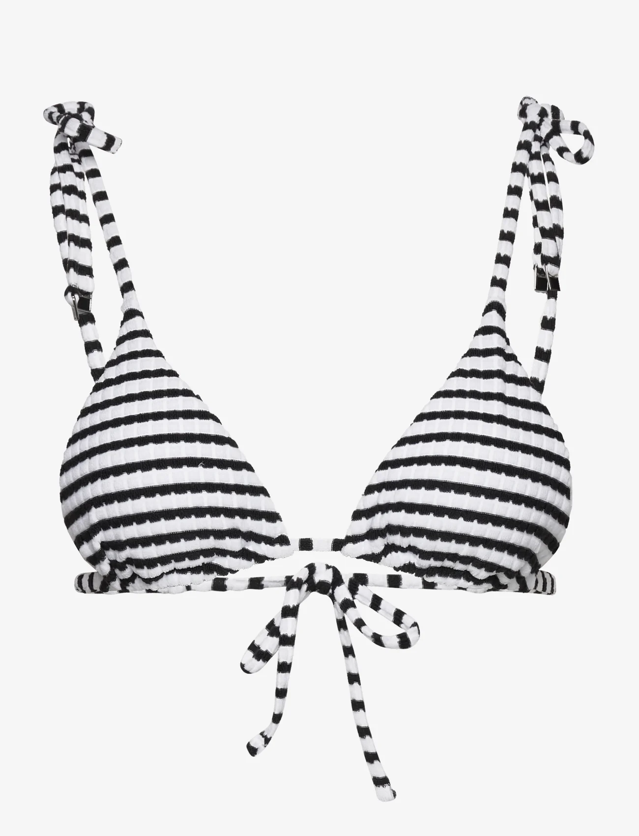 Seafolly - Sorrento Stripe Slide Tri - triangle bikinis - black - 0