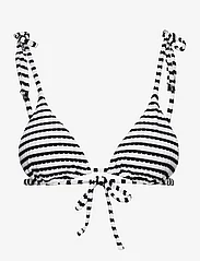 Seafolly - Sorrento Stripe Slide Tri - triangelformad bikinis - black - 0