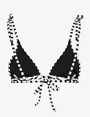 Seafolly - Sorrento Stripe Slide Tri - trīsstūra bikini augšiņa - black - 1