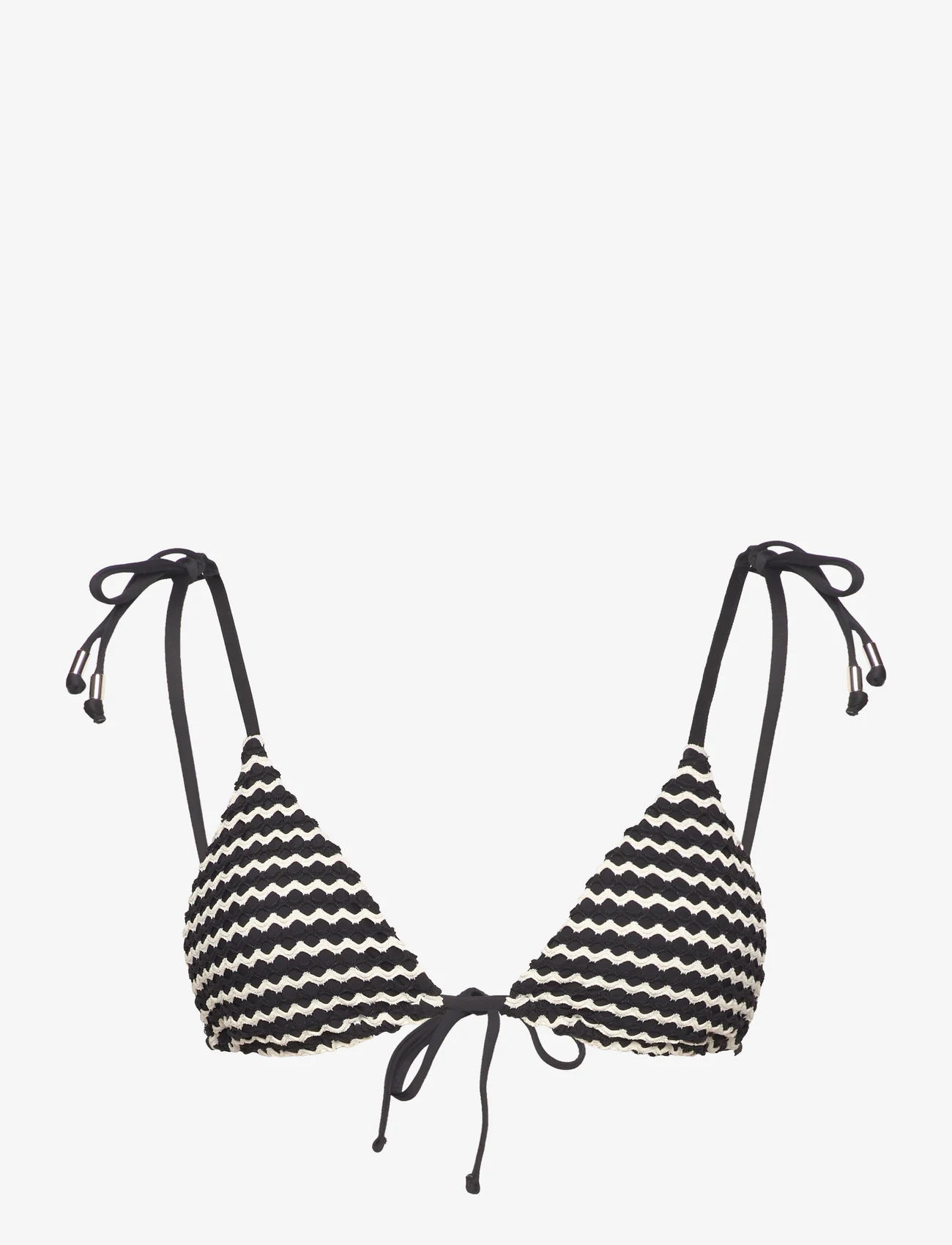Seafolly - Mesh Effect Slide Tri - triangle bikinis - black - 0