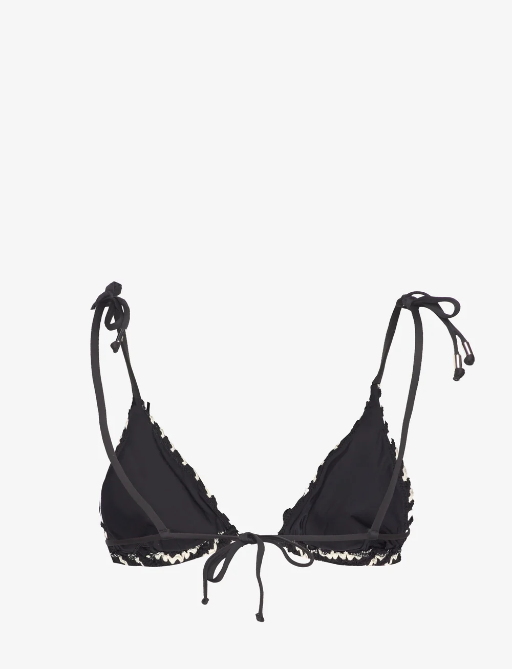 Seafolly - Mesh Effect Slide Tri - triangelformad bikinis - black - 2