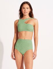 Seafolly - Second Wave Assymetrical Tank - bikinio liemenėlės su kaspinėliais - palm green - 2