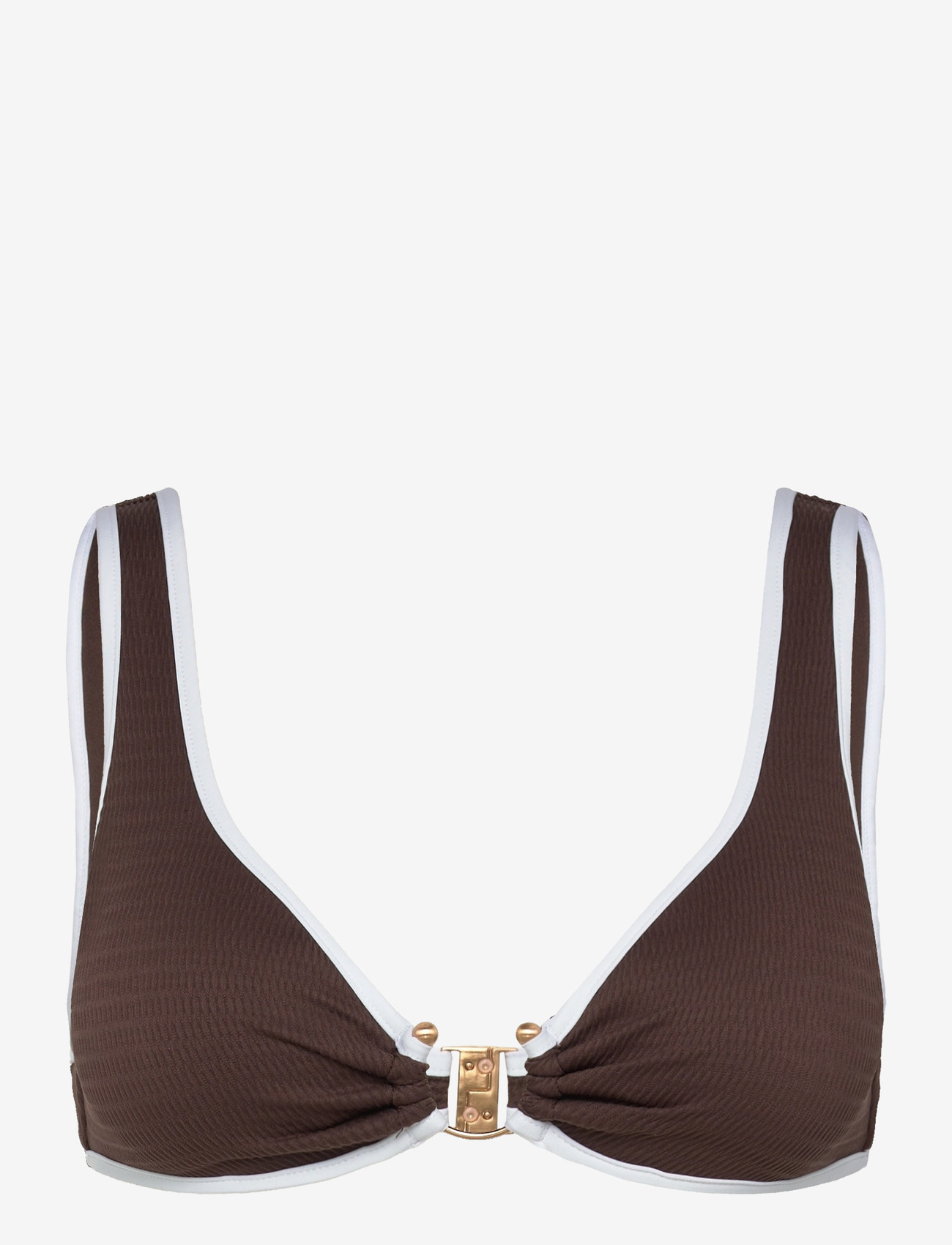 Seafolly - Beach Bound Ring Front Tank - trekantsbikinier - dark choc - 0