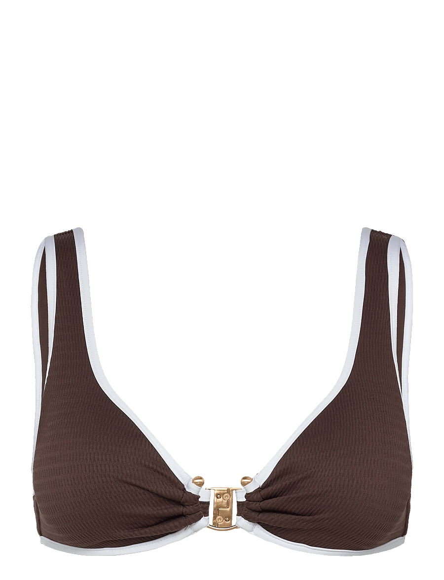 Seafolly - Beach Bound Ring Front Tank - kolmnurksed bikiinid - dark choc - 1