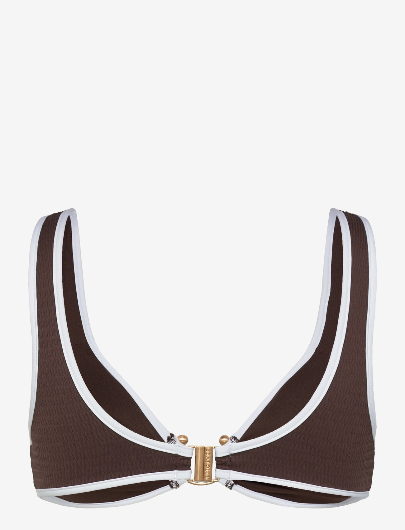 Seafolly - Beach Bound Ring Front Tank - trekantsbikinier - dark choc - 1