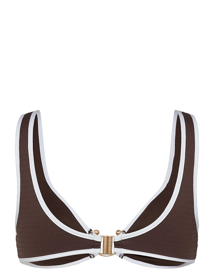 Seafolly - Beach Bound Ring Front Tank - kolmnurksed bikiinid - dark choc - 2