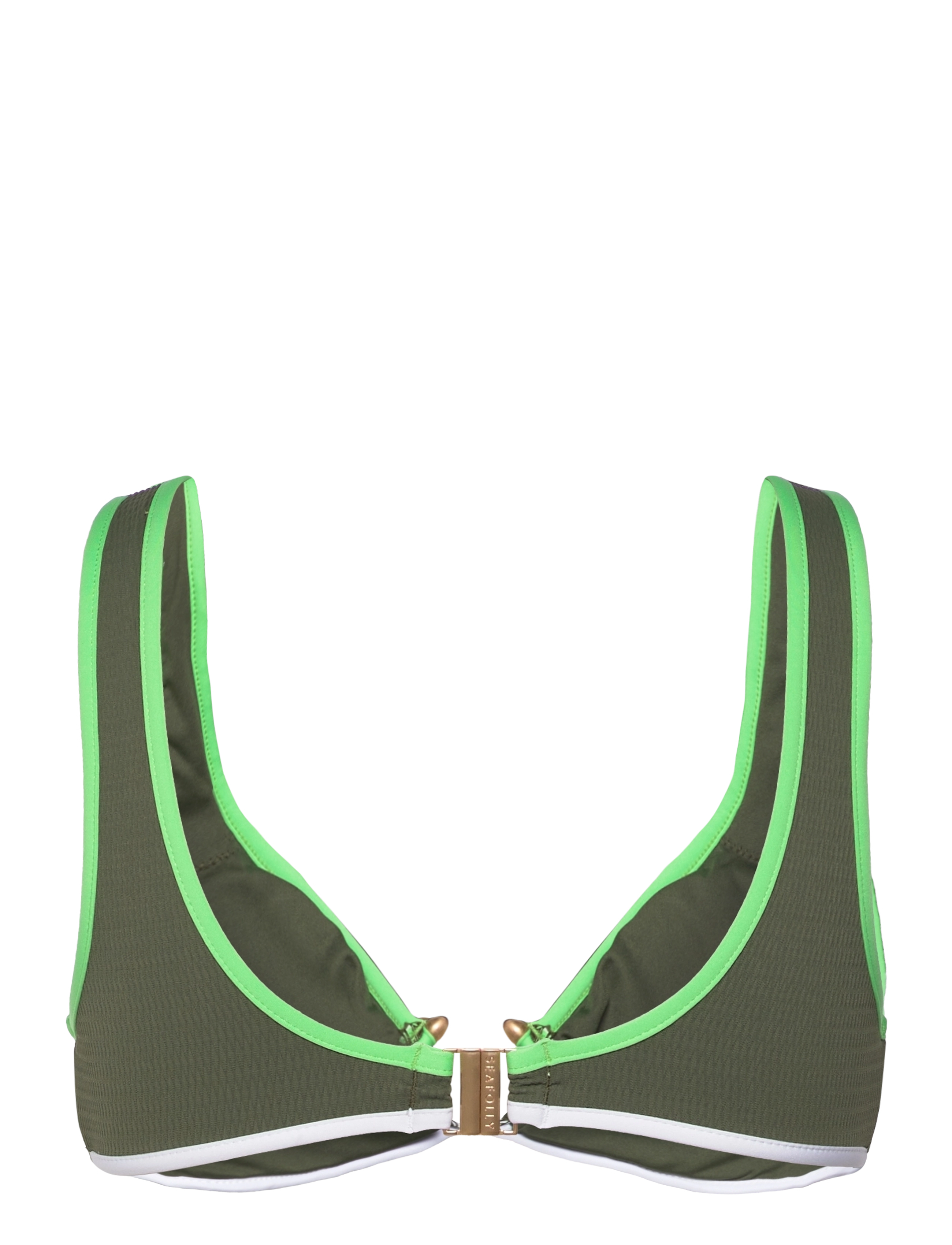 Seafolly - Beach Bound Ring Front Tank - triangle bikini - khaki - 1