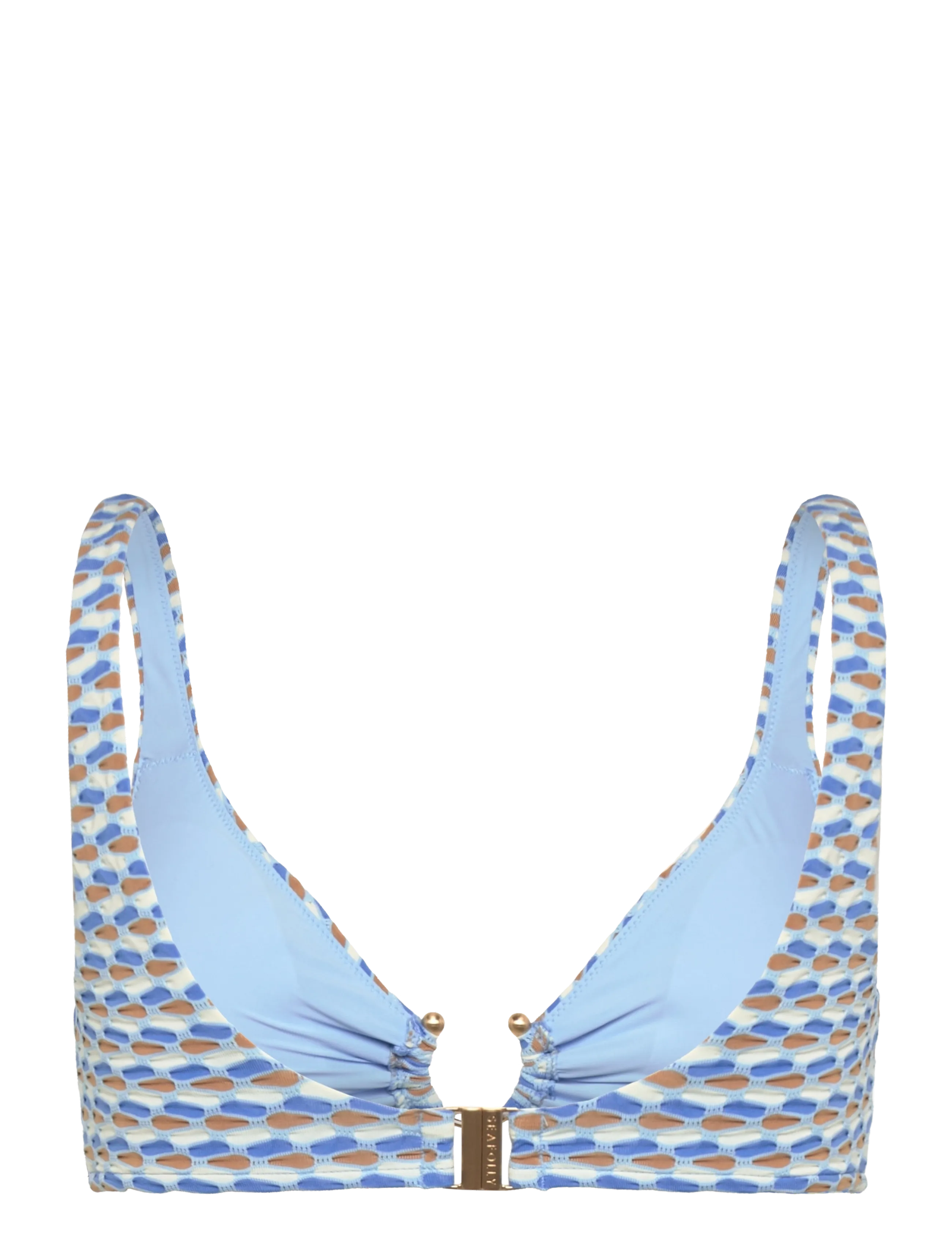 Seafolly - Ring Front Tank - trójkątny stanik bikini - powder blue - 1