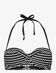 Seafolly - Mesh Effect Bustier Bra - bikinio liemenėlės su kaspinėliais - black - 0