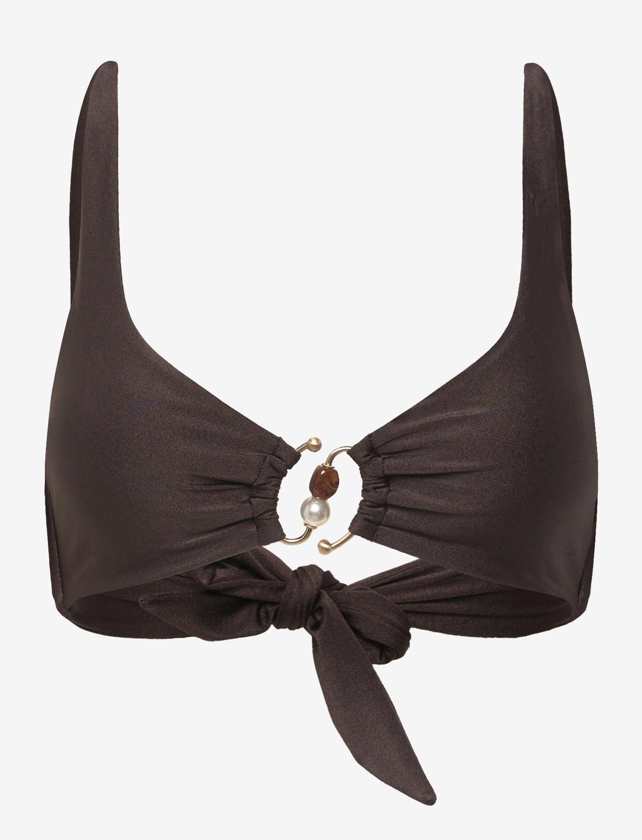Seafolly - Multi Fit Longline Tri Bra - trekantsbikinier - sepia - 0