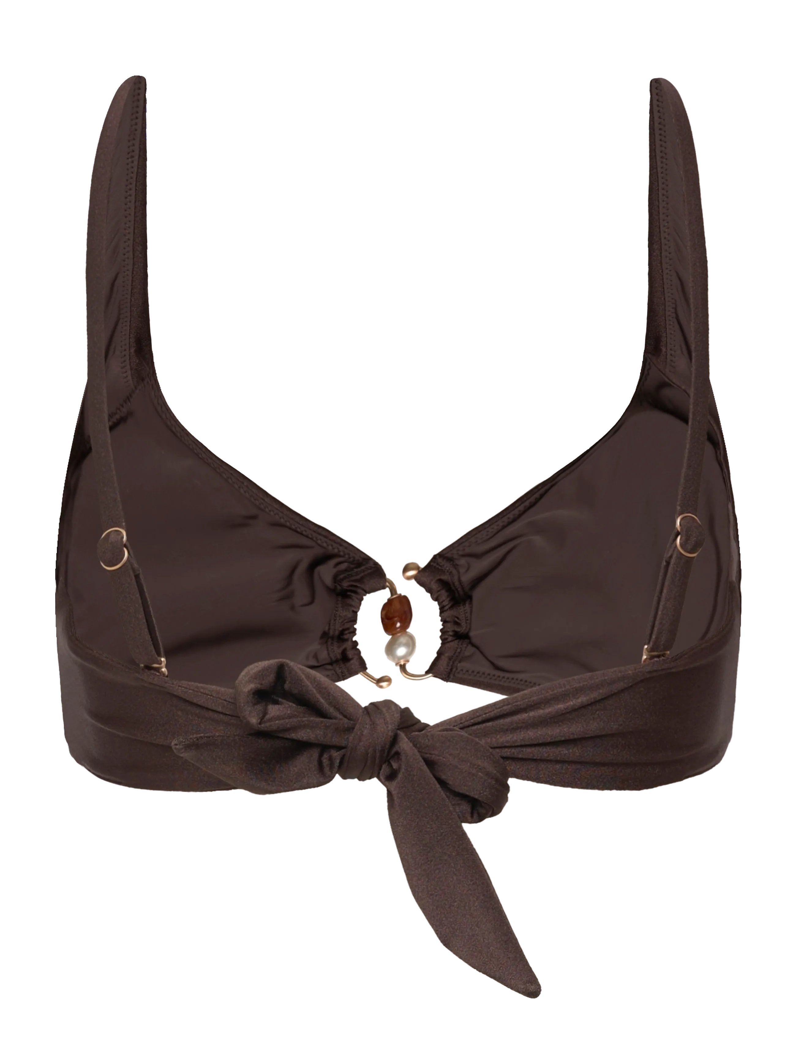 Seafolly - Multi Fit Longline Tri Bra - trójkątny stanik bikini - sepia - 1