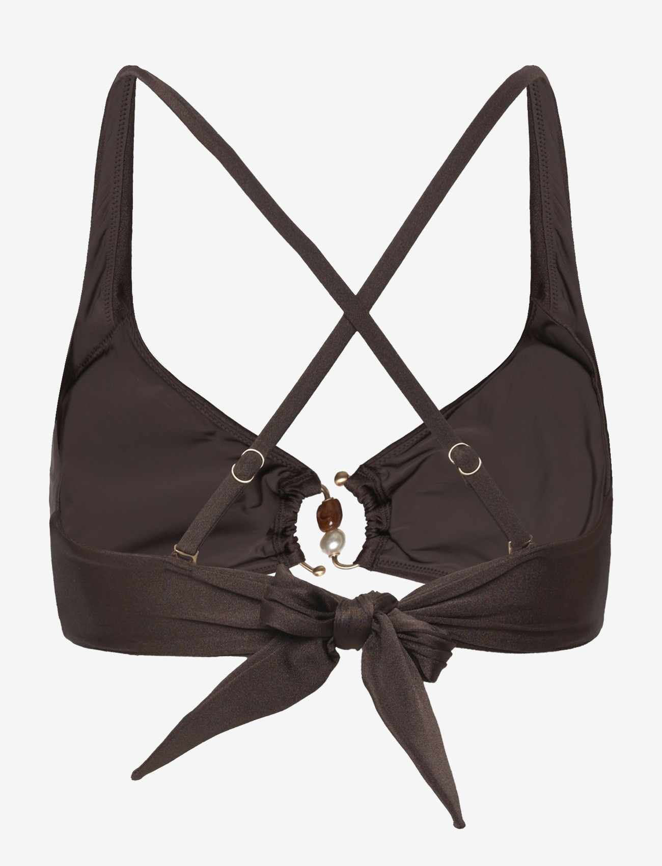 Seafolly - Multi Fit Longline Tri Bra - trekantsbikinier - sepia - 2