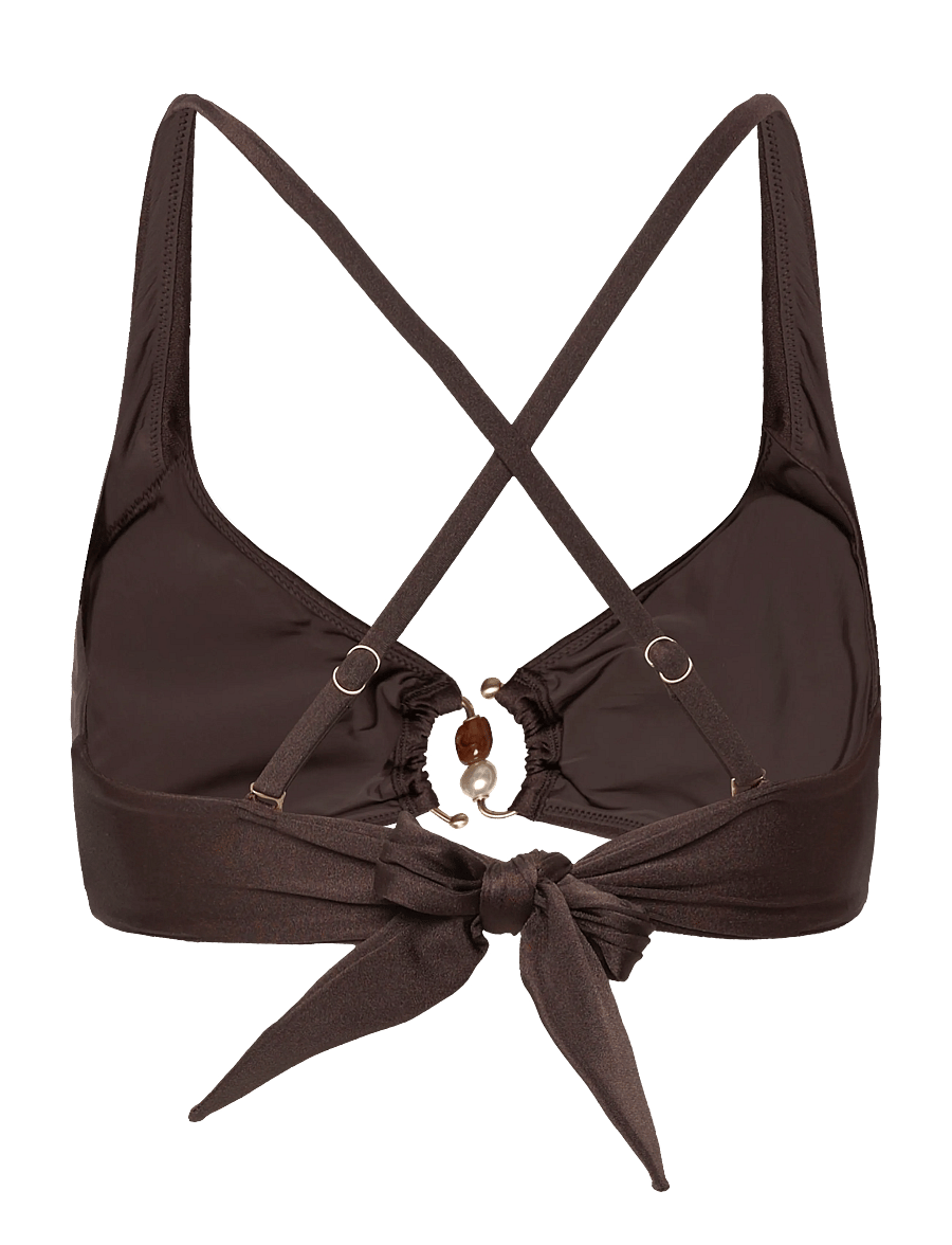 Seafolly - Multi Fit Longline Tri Bra - trekantsbikinier - sepia - 3