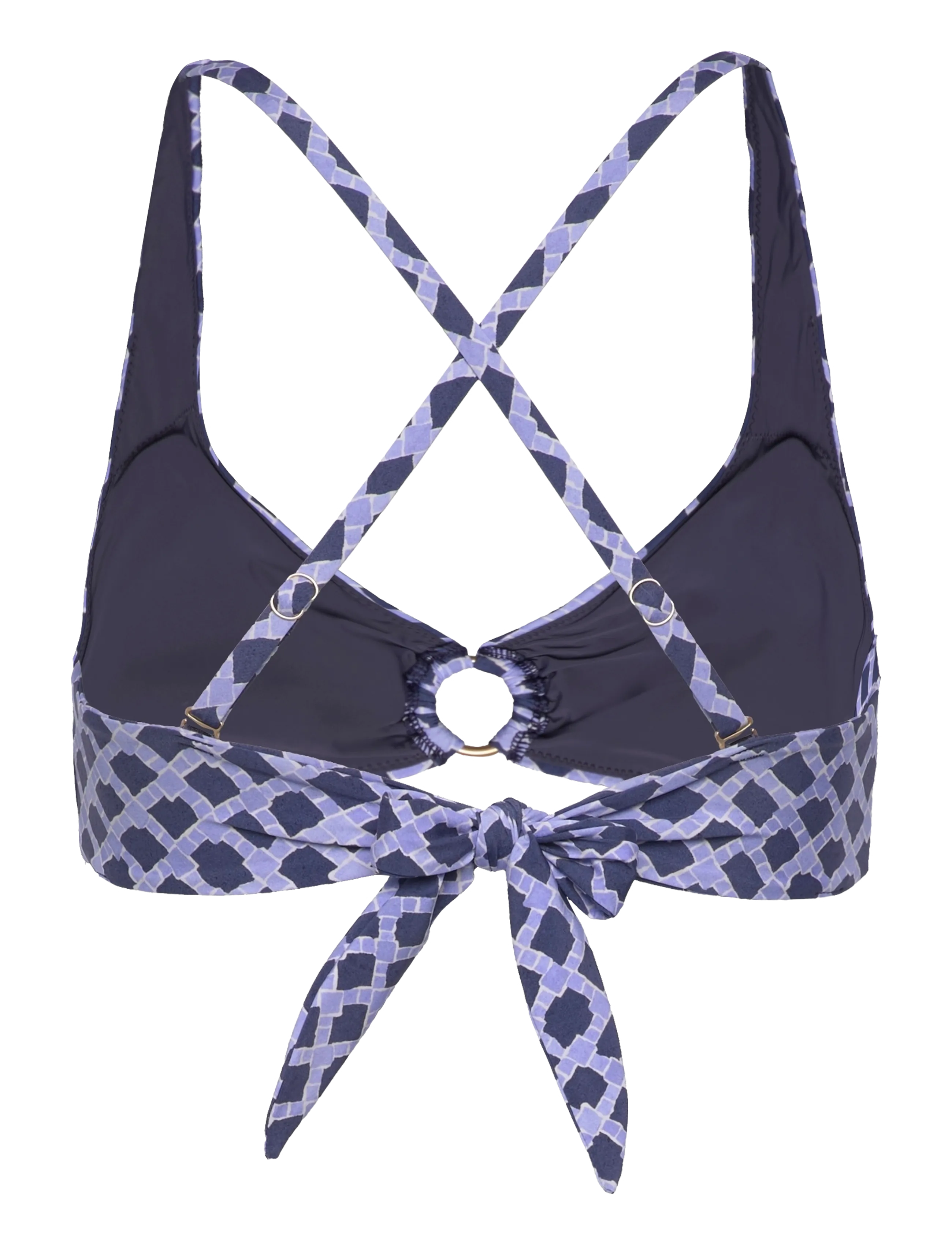 Seafolly - Multi Fit Longline Tri Bra - triangle bikinis - blue indigo - 1