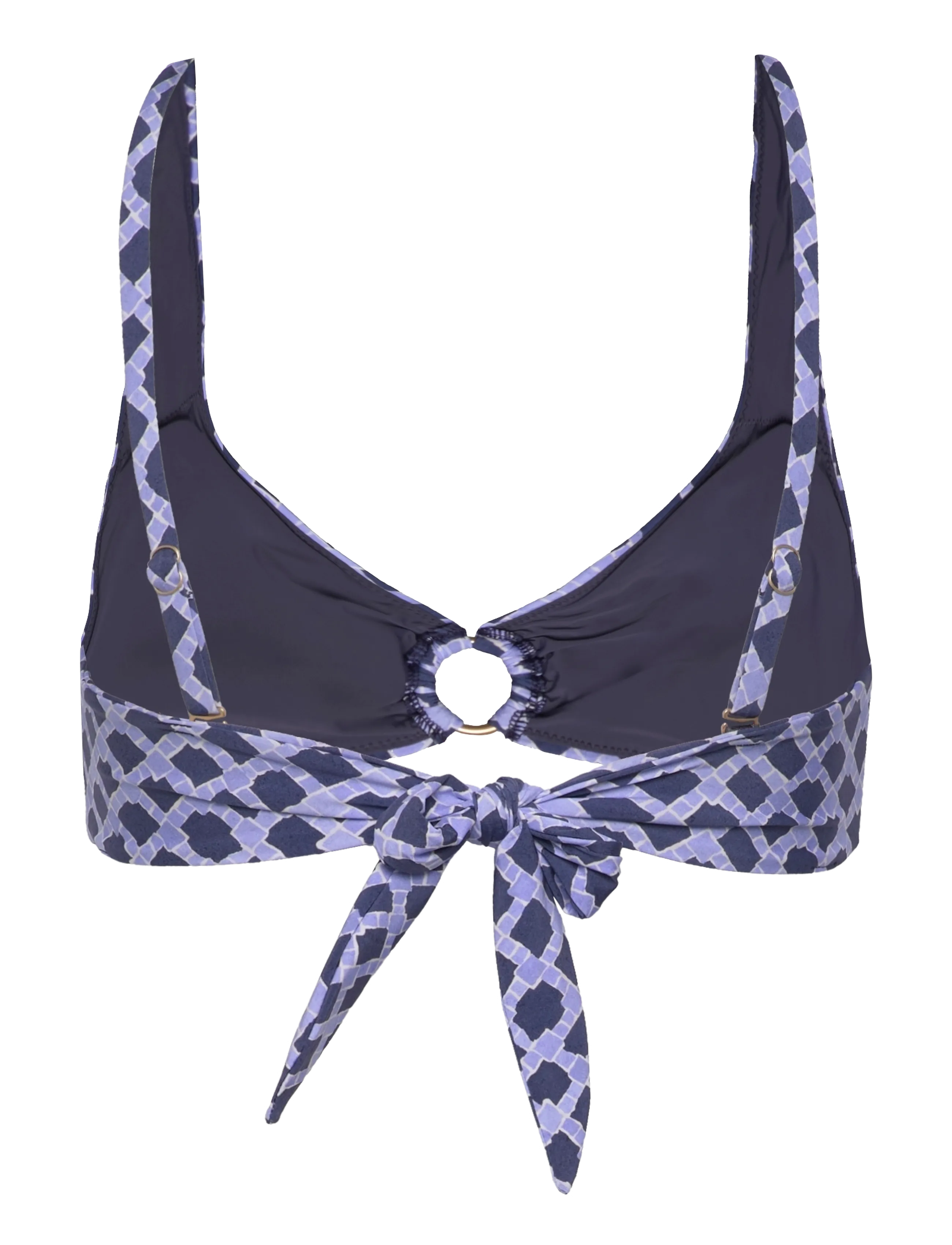 Seafolly - Multi Fit Longline Tri Bra - triangle bikinis - blue indigo - 2