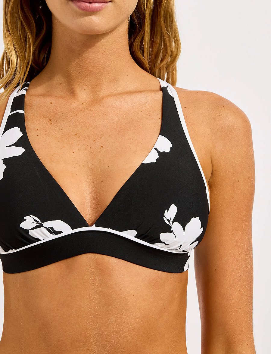 Seafolly - Multi Fit Longline Tri - dreieck-bikini-oberteile - black - 0