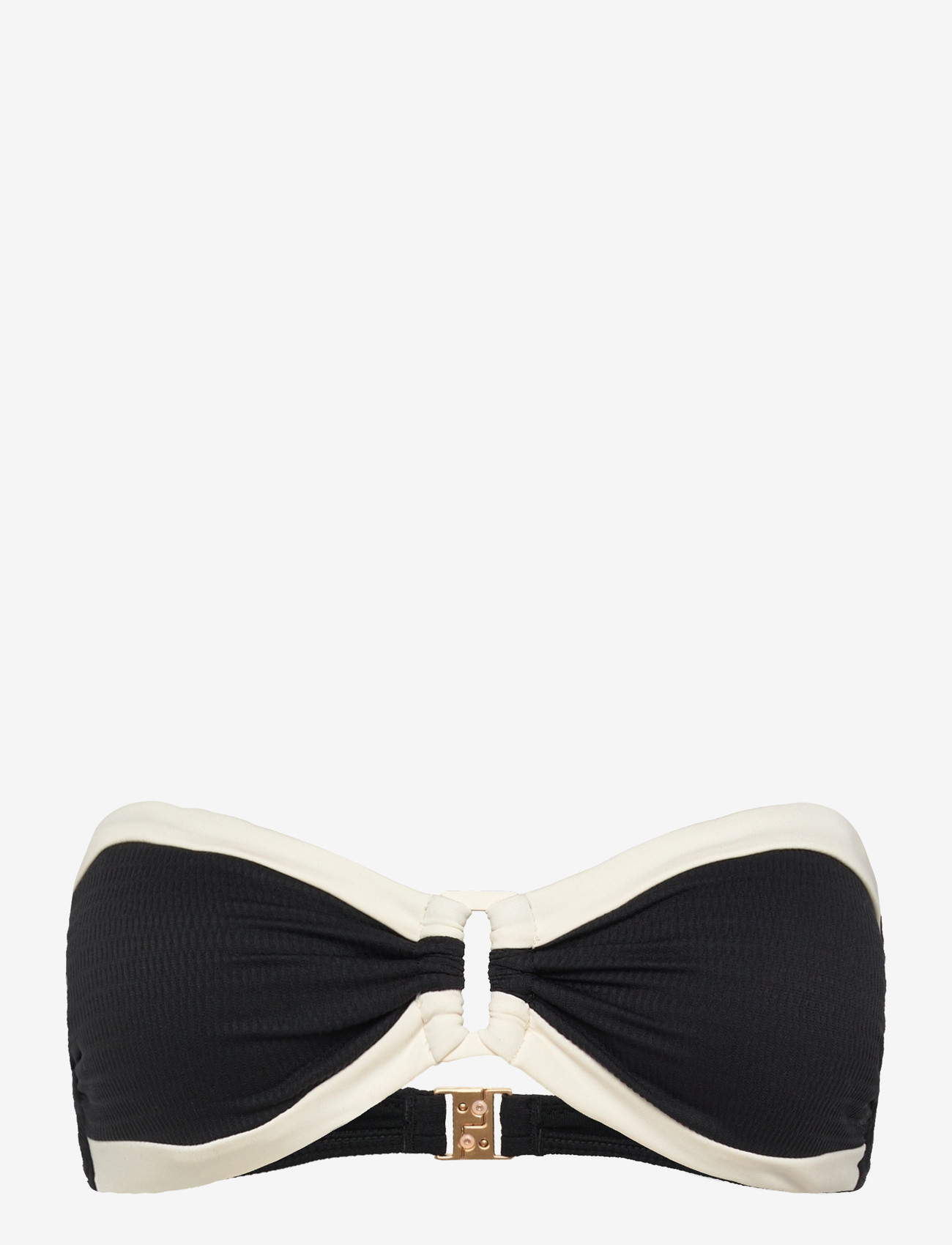 Seafolly - Bandwave Trim Front Bandeau - paelast bikiinide ülaosad - black - 0