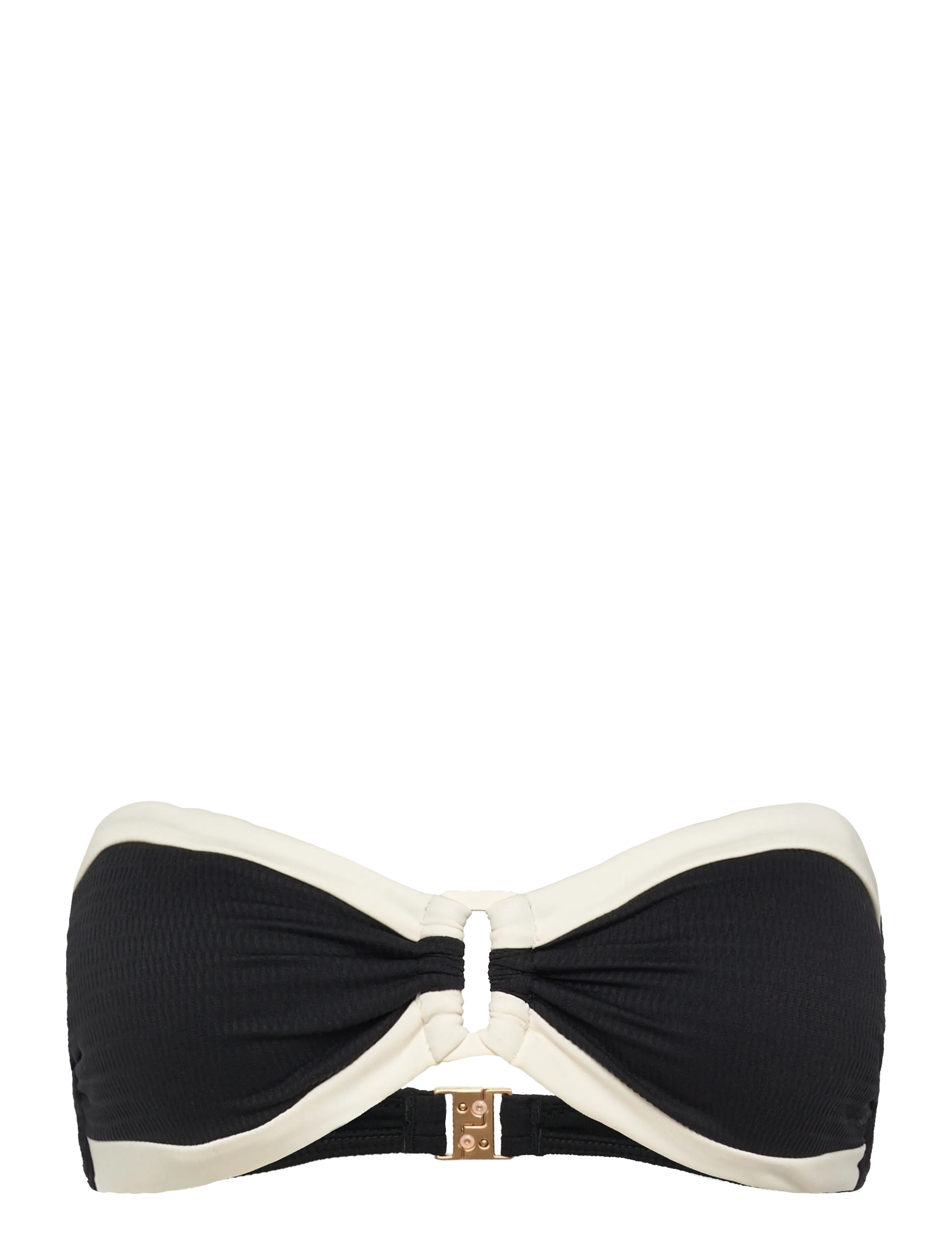 Seafolly Bandwave Trim Front Bandeau - Seafolly - BLACK / black